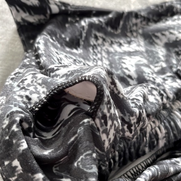 Kyodan A-Line Summer Dress Empire Waist Chevron Print Black White Grey - Picture 9 of 16